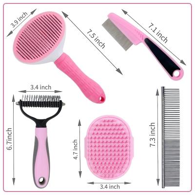 China Dog Brush Grooming Kit 5 In 1 Shedding - Dog Grooming Dog Brush for Shedding Haired Dogs, Deshedder Brush for Dogs for sale