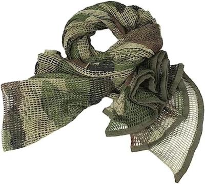 China Camouflage Scarves, Sniper Veil Camo Mesh Material Hunting Shemagh Scarf Balaclava Head Neck Cover for sale