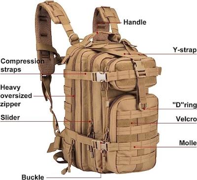 China Small 30L Rucksack Military Tactical Backpack Outdoors Bug Out Bag Packable Backpack Lightweight Casual Daypack for sale
