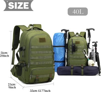 China Hiking Camping Backpack 40L, Lightweight Rucksack Men Women Outdoor Sport Trekking Traveling Daypack for sale