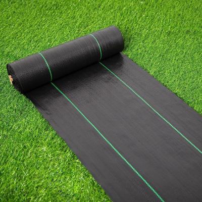 China 6 x 33 feet Sheet Woven Weed Control Fabric - Stabilized Black Heavy Duty 3 oz/yd² Landscape Ground Cover Membrane for sale