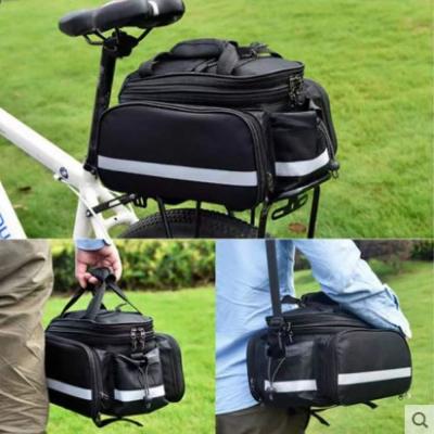China Bike Rear Rack Bag,Bicycle Trunk Bag,Panniers Bag,Cycling Luggage Bag,with rain Cover Bicycle Frame Back Saddle Bag for sale