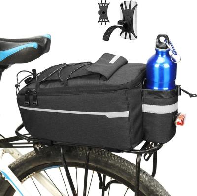 China Bike Rear Rack Bag 10L Insulated Bike Trunk Cooler Reflective Bicycle Rear Seat Cargo Bag Water Resistant Bike for sale