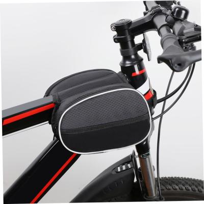 China Bike Phone Front Frame Bag Waterproof Bicycle Handlebar Bag With Touch Screen Cell Phone Case Holder Cycling Storage for sale