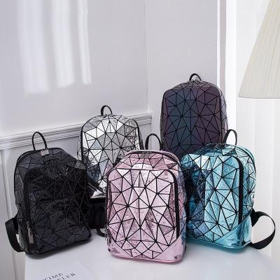 China Cool Luminous Personality Fashion Laser Color-Changing Shoulder Student White-Collar Travel Backpack for sale
