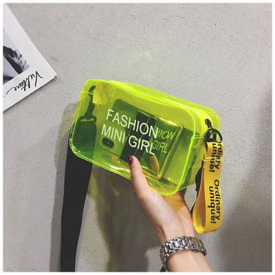 China Summer Jelly Bag Transparent Bag One-Shoulder Portable Fashion Girl Bag Student Original Small Bag Simple And Large for sale