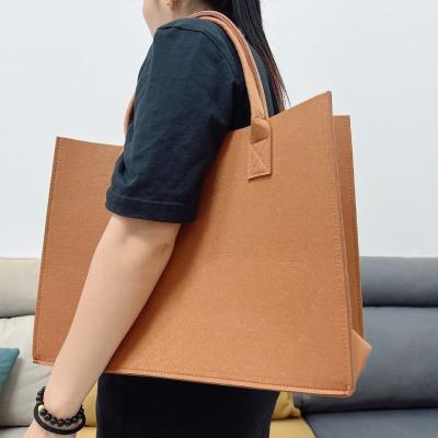 China Felt Bag Shopping Bag Travel Thickened Portable Felt Autumn And Winter All-Match Large-Capacity Women'S Bag Shoulder for sale