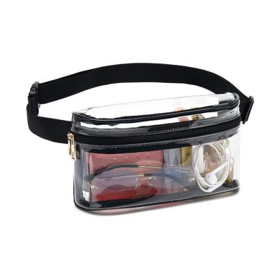 China Customized Stadium Approved Clear Belt Bag Fanny Pack for Women Waterproof Clear Waist Bag for Sports Travel for sale