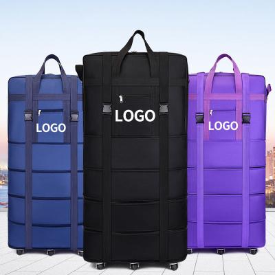 Cina OEM Multipurpose High Quality Waterproof Oxford Duffel Bag Large Capacity Lightweight Foldable Travel Bag With Wheels in vendita