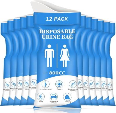 China Disposable Urinal Bag, 12/24 Pcs 800ML Emergency Urine Bag, Unisex Urinal Bag, Portable Camping Pee Bag, Travel Urine for sale