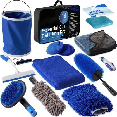 China Car Cleaning Tools Kit, Car Detailing Kit, Car Detailing Brush Set with Carry Bag, Auto Drill Brush Car Wash Kit for sale