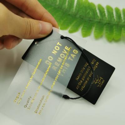 China Wholesale Cloth Tag Gold Foil Printing Tag For Garment Jeans Customized Coated Paper Hangtag For Clothing Own Logo for sale