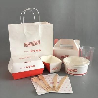 Cina Restaurant Packaging Breakfast Box Take Away, Compostable Bento Boxes, Disposable Food Container Soup Salad Paper Bowl in vendita