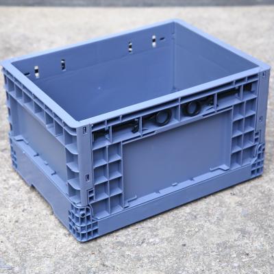 China Auto Plastic Logistics Box High Load Auto Parts Foldable Solid Box Heavy-Duty Recyclable PP Plastic Crate Logistic Stackable Crate for sale