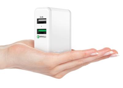 China 100-240V Quick Mobile Phone Charger , QC3.0 Portable USB Wall Charger Lightweight for sale