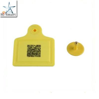 China HI-SMART 2019 New Electronic Tag UHF RFID Animal Ear Tag For Cattle And Cow for sale