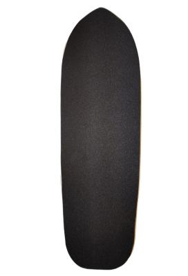 China Sturdy Black Street Surfing Skateboard Land Surfing Board Customized Graphic for sale