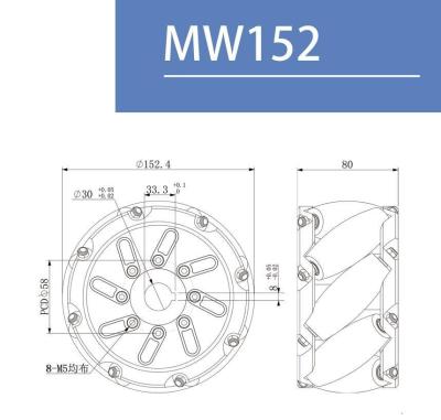 中国                  6-Inch 152mm Medium Duty Mecanum Wheels              販売のため
