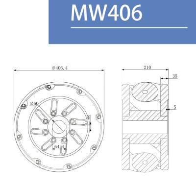 Quality 16 Inch 406mm Omnidirectional Wheels Continuous Path Control Mode for sale