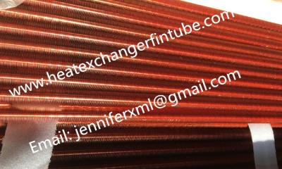China Tension Wound Single Row Flat Fin Tube For Air Cooled Condenser for sale