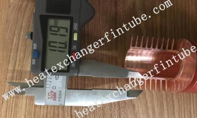 China Tubos Finned expulsos do radiador de cobre alto com altura da aleta de 10.5mm à venda