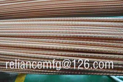 China Tubo de aleta bajo B111 C12200 del cobre inconsútil acanalado del espiral de la protuberancia para el cambiador de calor en venta