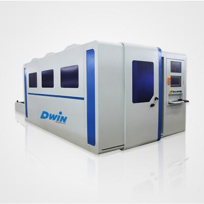 China Stainless Steel Cnc Fiber Laser Cutting Machine With Cover Exchange Table 2000w for sale