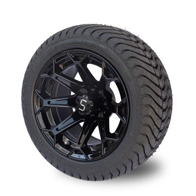 China ShuRan Gloss Black 12 Inch Golf Cart Wheels And Tires 215/35-12 Tire DOT Approved for sale