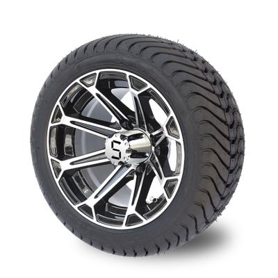 China 12 Inch Machined Black Wheel And 215/35-12 Tire Assembly No Lift Required for sale