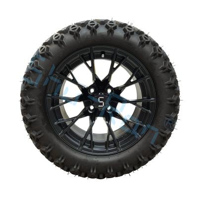 China Shu Ran 14 Inch Golf Cart Wheels And Tires Rims with DOT Tires 101.6 PCD 4x4 Bolt Pattern for sale