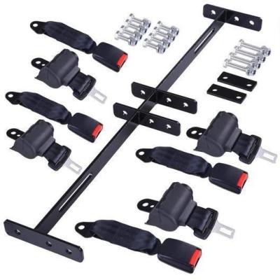 China Universal Retractable Golf Cart Seat Belts and Bracket Kit for 4 Passenger EZGO TXT Club Car Yamaha for sale