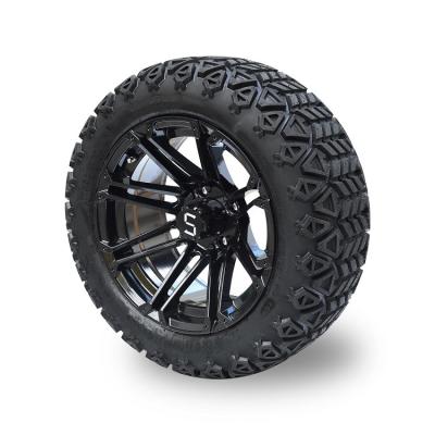 China Golf Cart Off-Road 22*10-14 Tire and Gloss Black Rim With S Center Cap for sale