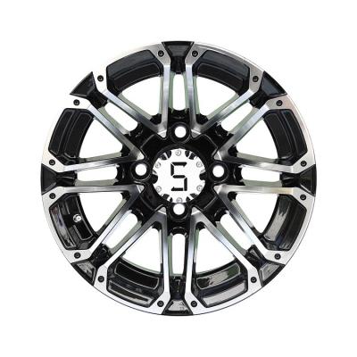 China 4x4 Bolt Pattern Golf Cart Alloy Wheels ET-25 Machined Glossy Black Bronze for sale