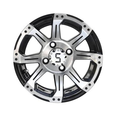 China Golf Cart 12 Inch 14 Inch Alloy Wheels Machined Glossy Black Matte Black for sale