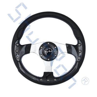 China Golf Cart Racing Carbon Fiber Steering Wheel For Club Car, EZGO, And Yamaha for sale