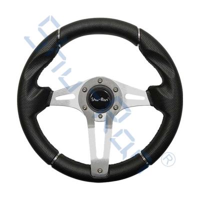 China Het de Zwarte Greep van Eiser van de golfkar/Stuurwiel van Aluminiumspokes voor Clubauto, EZGO, en Yamaha Te koop