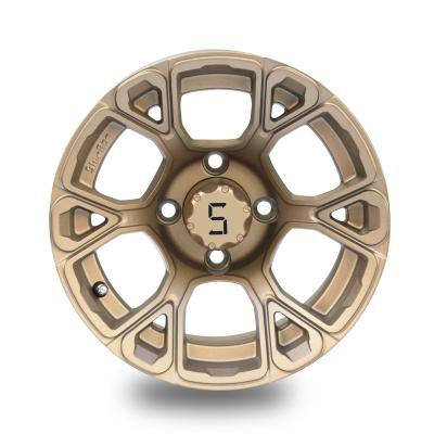 China 12 Inch Golf Cart Wheels Bronze ET -25mm 4x4 Bolt Pattern 101.6 PCD for sale