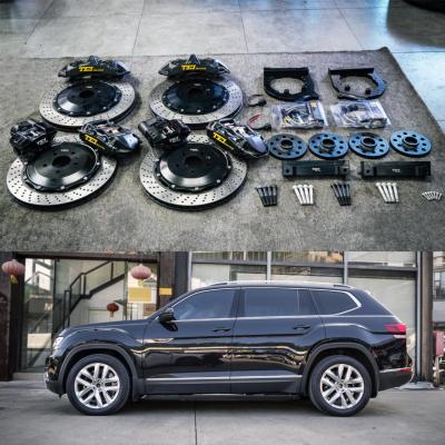 China Forging VW Big Brake Kit Front 6 Piston And Rear 4 Piston Caliper With Keep EPB Small Caliper For Teramont 20 Inch for sale