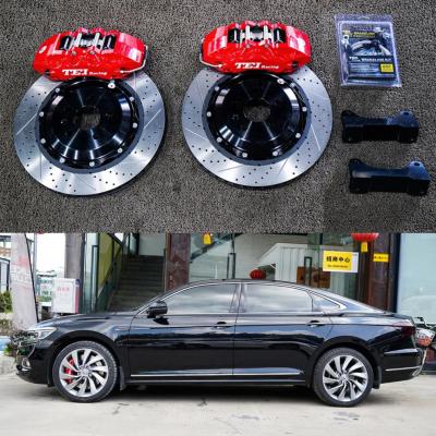 China 6 Piston Racing Caliper VW Big Brake Kit 355*32 MM High Carbon Disc Racing And Brake Pads For PASSAT 19 Inch Rim for sale