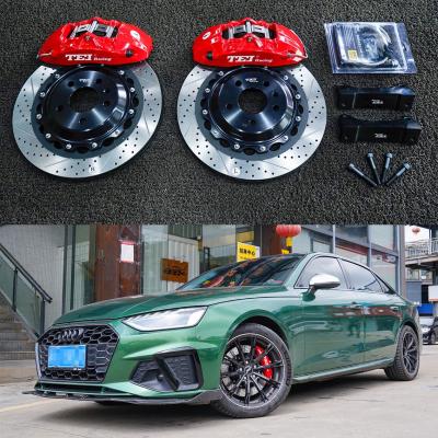 China Front Audi Big Brake Kit For A4L 18 Inch 4 Piston Caliper Brake Kit With 355*28 Mm Rotor for sale