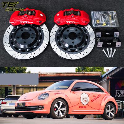 China Front Big Brake Kit 6 Piston Caliper With 355x28mm Rotor BBK Auto Brake System For Volkswagen Beetle 18 Inch Car Rim for sale