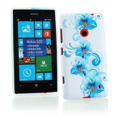 Китай Голубая флористическая пластмасса & мягкая крышка мобильного телефона Nokia силикона, случай Nokia Lumia 520 продается