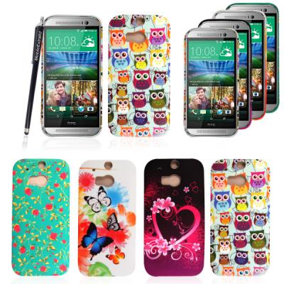 China Printed Silicone Soft Back HTC Cell Phone Cover , HTC One M8 Case for sale