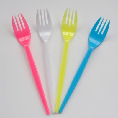 China fruit fork disposable plastic fork Cake fork length 17cm for sale