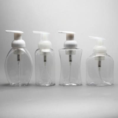 China bubble pump head Plastic Hand washing liquid bottle of 300 ml in clear color for sale