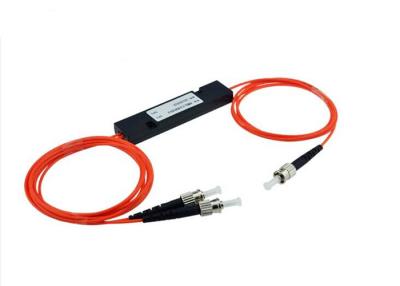 China 850nm Multimode ST PC 1x2 FBT Coupler Fiber Optic Splitter 62.5/125um 50:50 Ratio for sale