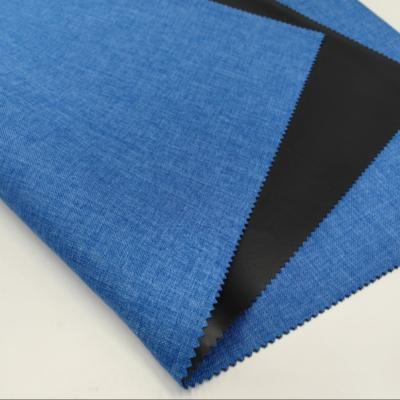 Cina 600D tessuto cationico 360g/m2 Plain PVC Coated Anti-Static Fabric usato per borse in vendita