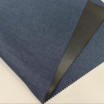 China 600D Cationische stof 360gm Polyester 150cm breed met PVC bedekte stof Te koop