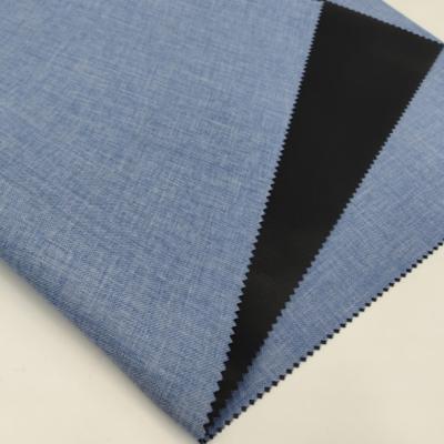 China Blue 600d Cationic Fabric Woven PVC Coated Home Textile for sale
