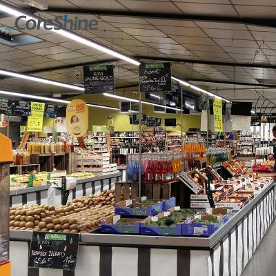 China El supermercado suspendido de 95CRI 6000K que enciende soluciones riega resistente en venta